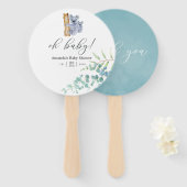 Cute Koala Beer Eucalyptus Leaves Baby shower Handwaaier (Voorkant en achterkant)