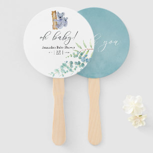 Cute Koala Beer Eucalyptus Leaves Baby shower Handwaaier