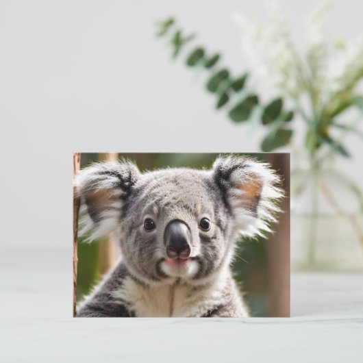 Cute Koala Beer Feestdagenkaart (Staand voorkant)