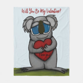 Cute Koala Beer Fleece Deken
