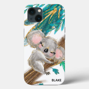Cute Koala Beer Foliage Name iPhone/iPad case