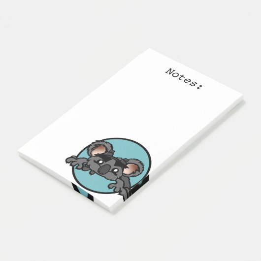CUTE KOALA BEER GRAPHIC POST-IT NOTEPAD POST-IT® NOTES (Schuin)