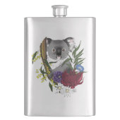 Cute Koala Beer Groene Australische Wilde Bloemen Flacon (Voorkant)
