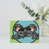 CUTE KOALA BEER HORIZONTAL BRIEFKAART (Staand voorkant)