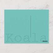 CUTE KOALA BEER HORIZONTAL BRIEFKAART (Achterkant)