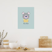 Cute Koala Beer Illustratie -  Poster (Keuken)