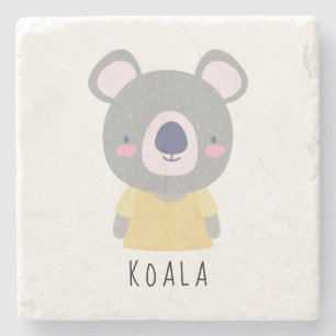 Cute Koala Beer Illustratie - Stenen Onderzetter