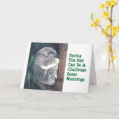 CUTE KOALA BEER IN BOE/HUMOR/FRIENDSHIP KAART (Gele Bloem)