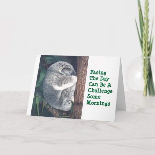 CUTE KOALA BEER IN BOE/HUMOR/FRIENDSHIP KAART (Voorkant)