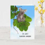 Cute Koala Beer in de boom, speciaal vermist Kaart (Gele Bloem)