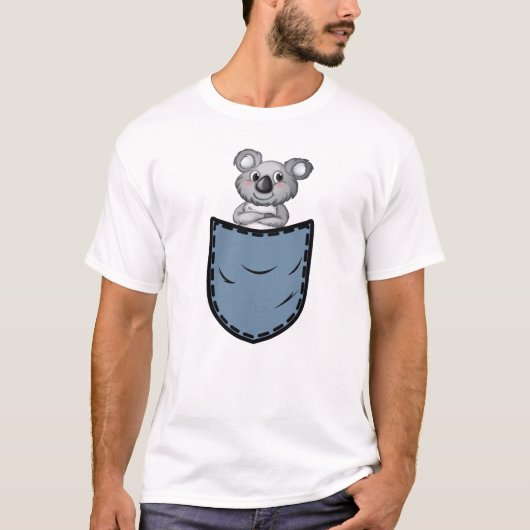 Cute koala beer in zakjes met Mannen T-Shirt (Voorkant)