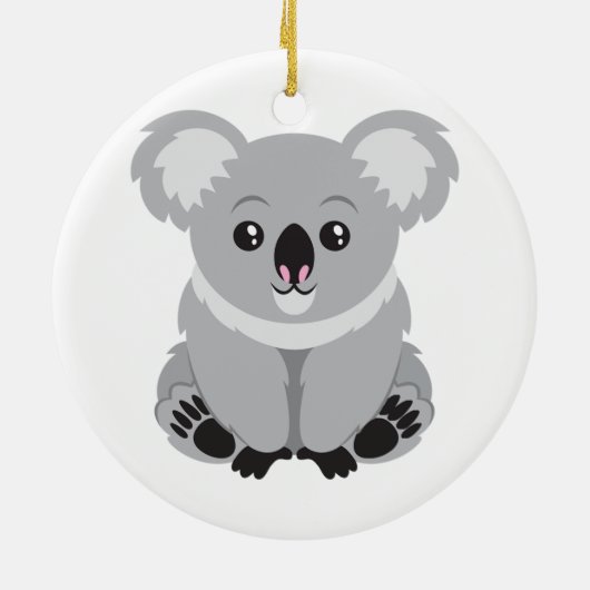 Cute Koala Beer Keramisch Ornament (Achterkant)