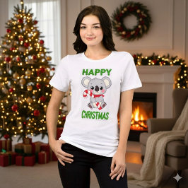 Cute Koala Beer Kerst T-Shirt
