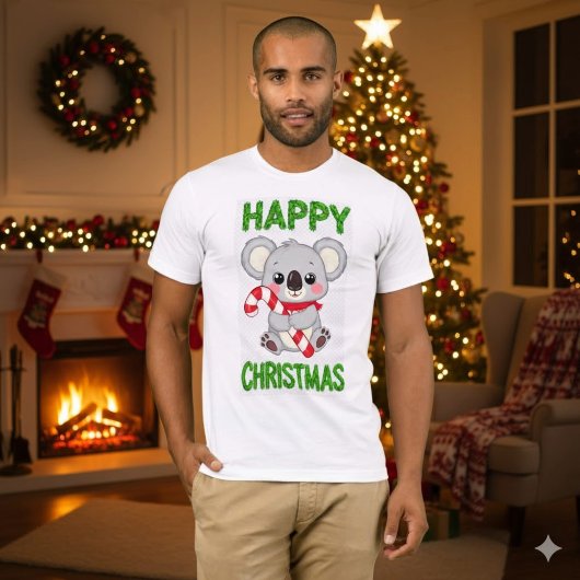 Cute Koala Beer Kerst T-Shirt