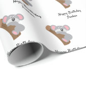 Cute Koala Beer Kinderen Birthday Gift Cadeaupapier (Rol Hoek)