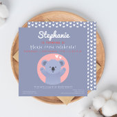 Cute Koala Beer Kinderen Birthday Party Kaart