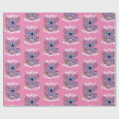 Cute Koala Beer Koalified Birthday Girl Pink Cadeaupapier (Vlak)