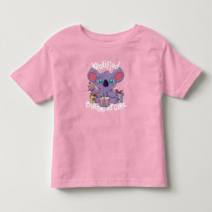 Cute Koala Beer Koalified Birthday Girl Pink Kinder Shirts