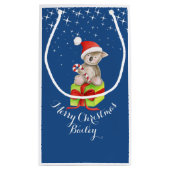 Cute koala beer kunst genaamd kerstblauwe cadeauta klein cadeauzakje (Achterkant)