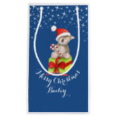 Cute koala beer kunst genaamd kerstblauwe cadeauta klein cadeauzakje (Voorkant)