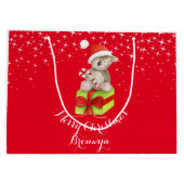 Cute koala beer kunst genaamd kerstcadeau groot cadeauzakje (Achterkant)