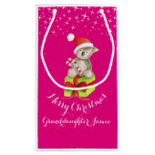 Cute koala beer kunst genaamd kersttasje roze cade klein cadeauzakje (Achterkant)