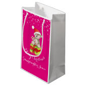 Cute koala beer kunst genaamd kersttasje roze cade klein cadeauzakje (Achterkant Gekanteld)