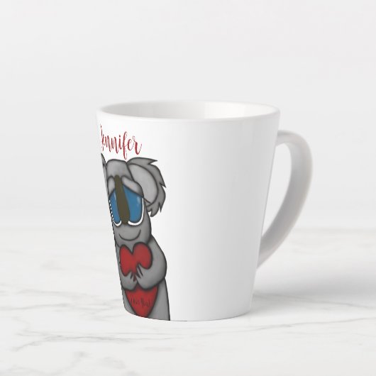 Cute Koala Beer Latte Mok (Rechterhoek)