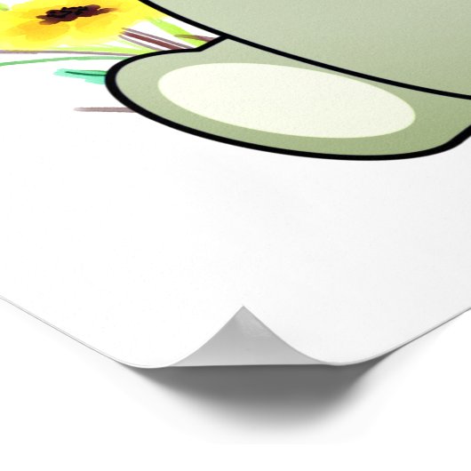 Cute Koala Beer met bloemen Poster (Hoek)