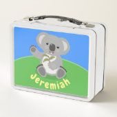 Cute koala beer met illustratie bladeren cartoon (Achterkant)