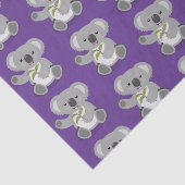 Cute koala beer met illustratie bladeren cartoon tissuepapier (Detail)