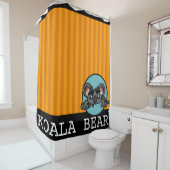 CUTE KOALA BEER MET STRIPE SHOWER CURTATION DOUCHEGORDIJN (In situ)