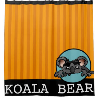 CUTE KOALA BEER MET STRIPE SHOWER CURTATION DOUCHEGORDIJN