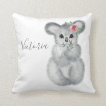 Cute Koala Beer Name Floral Modern Simple