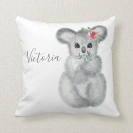 Cute Koala Beer Name Floral Modern Simple Kussen