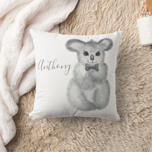 Cute Koala Beer Name Floral Modern Simple Throw Pi Kussen (Deken)