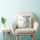 Cute Koala Beer Name Floral Modern Simple Throw Pi Kussen (Stoel)