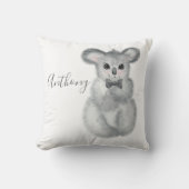 Cute Koala Beer Name Floral Modern Simple Throw Pi Kussen (Voorkant)
