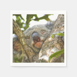 Cute Koala Beer Napkins Servetten