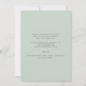 Cute Koala Beer Olive Baby shower Uitnodiging (Achterkant)