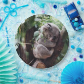 Cute Koala Beer ontspannend in een boom Papieren Bordje (Feest)
