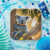 Cute Koala Beer Papieren Bordje (Feest)