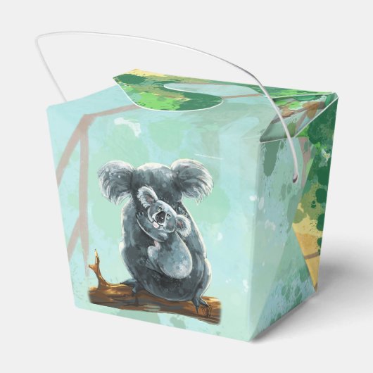 Cute Koala Beer Party Center Bedankdoosjes (Achterkant)