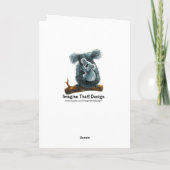 Cute Koala Beer Party Center Kaart (Achterkant)