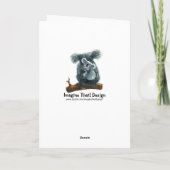 Cute Koala Beer Party Center Kaart (Achterkant)