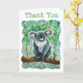 Cute Koala Beer Party Center Kaart (Gele Bloem)