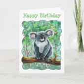 Cute Koala Beer Party Center Kaart (Voorkant)