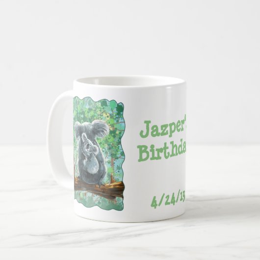 Cute Koala Beer Party Center Koffiemok (Voorkant links)