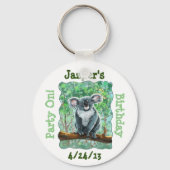 Cute Koala Beer Party Center Sleutelhanger (Voorkant)