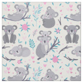 Cute Koala Beer Pattern Stof (Swatch)